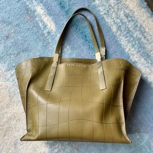 Zac Posen leather tote in olive